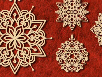 Intra απο ξύλο plywood 3mm-4mm πάχος - Χριστουγεννιάτικο Ξύλινο Στολίδι  Πακέτο 759 Δίασταση 6x6 cm INTRAFABR-107942753 - Image 1