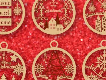 Intra απο ξύλο plywood 3mm-4mm πάχος - Χριστουγεννιάτικο Ξύλινο Στολίδι  Πακέτο 778 Δίασταση 6x6 cm INTRAFABR-50230114 - Image 4