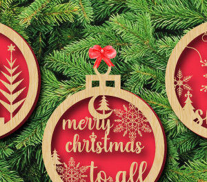 Intra απο ξύλο plywood 3mm-4mm πάχος - Χριστουγεννιάτικο Ξύλινο Στολίδι  Bundle1050 Δίασταση 6x6 cm INTRAFABR-108230278