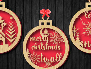 Intra απο ξύλο plywood 3mm-4mm πάχος - Χριστουγεννιάτικο Ξύλινο Στολίδι  Bundle1050 Δίασταση 6x6 cm INTRAFABR-108230278 - Image 2