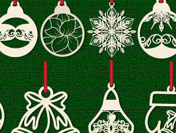 Intra απο ξύλο plywood 3mm-4mm πάχος - Χριστουγεννιάτικο Ξύλινο Στολίδι  Πακέτο1090 Δίασταση 6x6 cm INTRAFABR-107700469 - Image 1