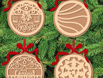 Intra απο ξύλο plywood 3mm-4mm πάχος - Χριστουγεννιάτικο Ξύλινο Στολίδι  Πακέτο1098 Δίασταση 6x6 cm INTRAFABR-108095155 - Image 3