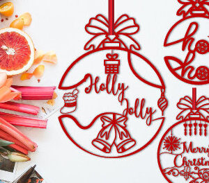 Intra απο ξύλο plywood 3mm-4mm πάχος - Χριστουγεννιάτικο Ξύλινο Στολίδι  Bundle1112 Δίασταση 6x6 cm INTRAFABR-108422819