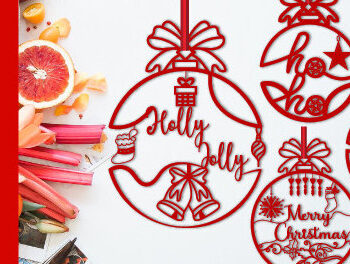 Intra απο ξύλο plywood 3mm-4mm πάχος - Χριστουγεννιάτικο Ξύλινο Στολίδι  Bundle1112 Δίασταση 6x6 cm INTRAFABR-108422819 - Image 1