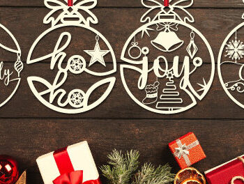 Intra απο ξύλο plywood 3mm-4mm πάχος - Χριστουγεννιάτικο Ξύλινο Στολίδι  Bundle1112 Δίασταση 6x6 cm INTRAFABR-108422819 - Image 2