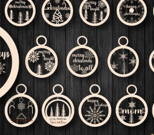 Intra απο ξύλο plywood 3mm-4mm πάχος - Χριστουγεννιάτικο Ξύλινο Στολίδι  Χαρτί κοπής Δίασταση 6x6 cm INTRAFABR-48798564