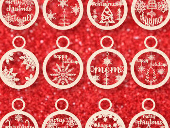 Intra απο ξύλο plywood 3mm-4mm πάχος - Χριστουγεννιάτικο Ξύλινο Στολίδι  Χαρτί κοπής Δίασταση 6x6 cm INTRAFABR-48798564 - Image 2