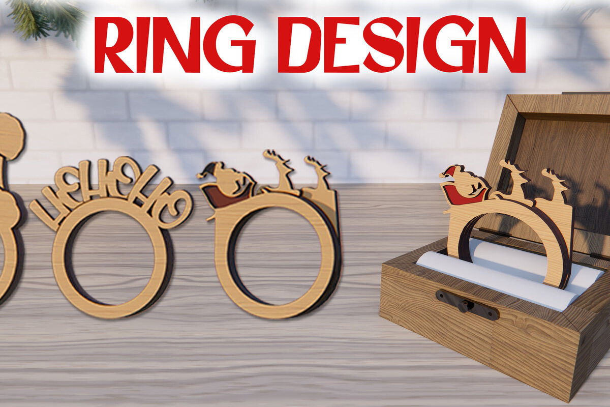 Intra απο ξύλο plywood 3mm-4mm πάχος - Χριστουγεννιάτικο ξύλινο δαχτυλίδι με λέιζερ Δίασταση 15x15 cm INTRAFABR-79290797