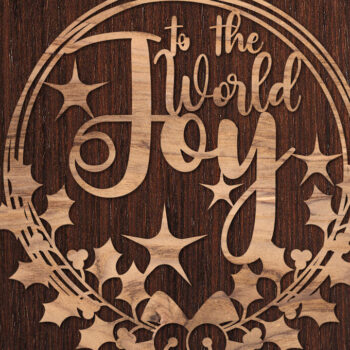 Intra απο ξύλο plywood 3mm-4mm πάχος - Χριστουγεννιάτικο στεφάνι 10 Laser Cut Δίασταση 30x20 cm INTRAFABR-48476558 - Image 2