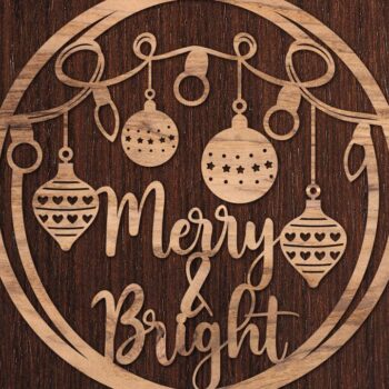 Intra απο ξύλο plywood 3mm-4mm πάχος - Χριστουγεννιάτικο στεφάνι 2 -  Eps Ai Png Pdf Δίασταση 30x20 cm INTRAFABR-42153965 - Image 2