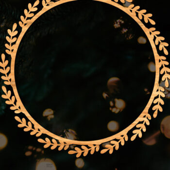 Intra απο ξύλο plywood 3mm-4mm πάχος - Χριστουγεννιάτικο στεφάνι τρισδιάστατο σχέδιο κοπής με λέιζερ Δίασταση 20x20 cm INTRAFABR-109213639 - Image 1