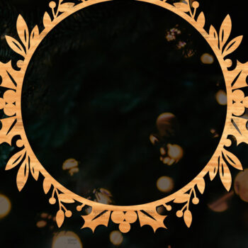 Intra απο ξύλο plywood 3mm-4mm πάχος - Χριστουγεννιάτικο στεφάνι τρισδιάστατο σχέδιο κοπής με λέιζερ Δίασταση 20x20 cm INTRAFABR-109213595 - Image 1