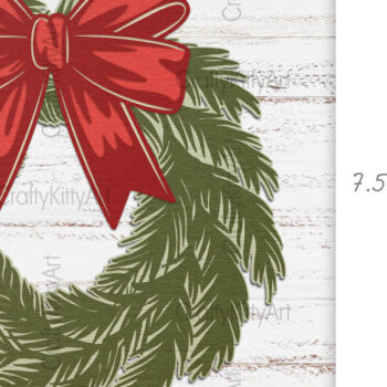 Intra απο ξύλο plywood 3mm-4mm πάχος - Χριστουγεννιάτικο στεφάνι 3D Lasercut & Papercut Δίασταση 30x20 cm INTRAFABR-108873904 - Image 2