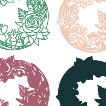 Intra απο ξύλο plywood 3mm-4mm πάχος - Χριστουγεννιάτικο στεφάνι 3D Zentangle  Files Δίασταση 30x20 cm INTRAFABR-80682027 - Image 2