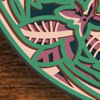 Intra απο ξύλο plywood 3mm-4mm πάχος - Χριστουγεννιάτικο στεφάνι 3D Zentangle  Files Δίασταση 30x20 cm INTRAFABR-80682027 - Image 5