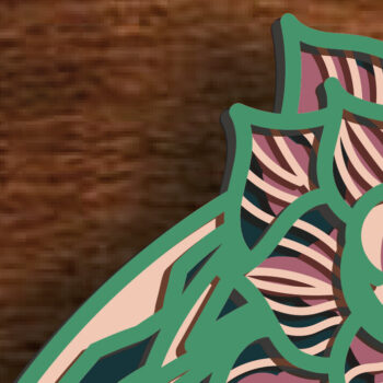 Intra απο ξύλο plywood 3mm-4mm πάχος - Χριστουγεννιάτικο στεφάνι 3D Zentangle  Files Δίασταση 30x20 cm INTRAFABR-80682027 - Image 8