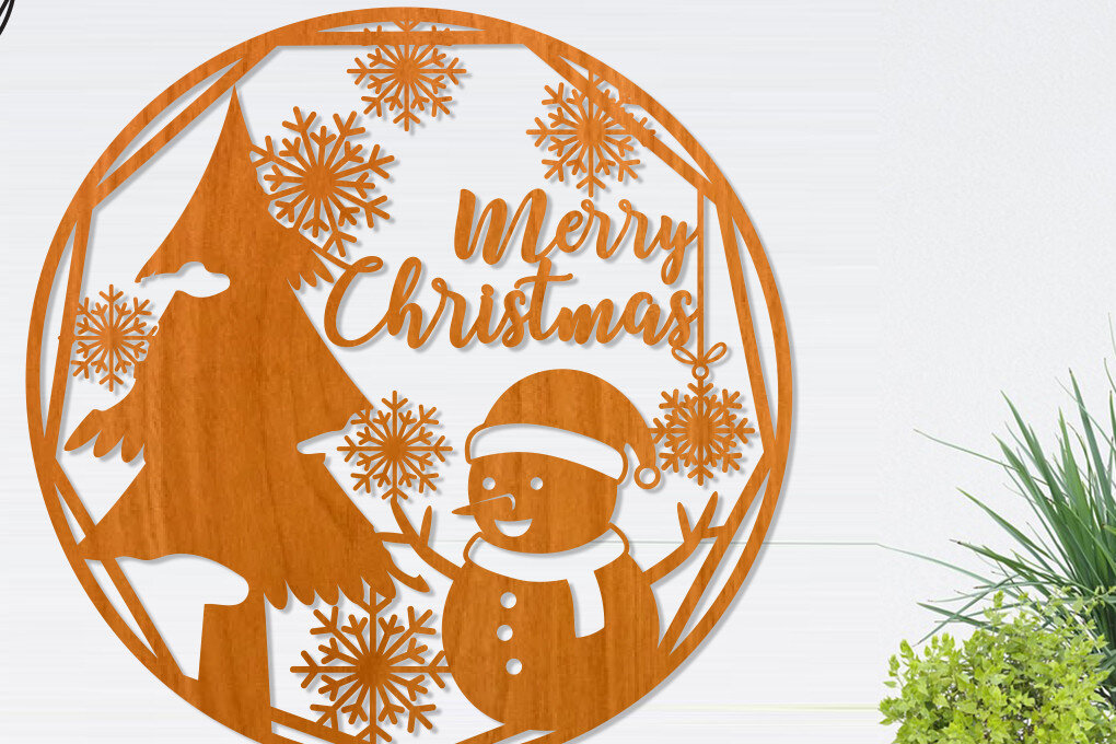 Intra απο ξύλο plywood 3mm-4mm πάχος - Χριστουγεννιάτικο στεφάνι 9  Δίασταση 30x20 cm INTRAFABR-48208663