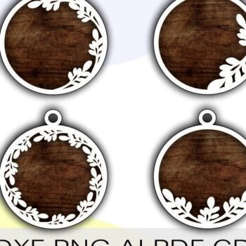 Intra απο ξύλο plywood 3mm-4mm πάχος - Χριστουγεννιάτικο στεφάνι στολίδι   Δίασταση 20x25 cm INTRAFABR-39297140 - Image 1