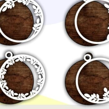 Intra απο ξύλο plywood 3mm-4mm πάχος - Χριστουγεννιάτικο στεφάνι στολίδι   Δίασταση 20x25 cm INTRAFABR-39297140 - Image 2