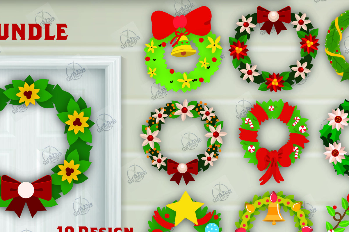 Intra απο ξύλο plywood 3mm-4mm πάχος - Πακέτο  με χριστουγεννιάτικο στεφάνι Δίασταση 15x15 cm INTRAFABR-111494876