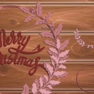 Intra απο ξύλο plywood 3mm-4mm πάχος - Χριστουγεννιάτικο στεφάνι Multilayer  Δίασταση 20x20 cm INTRAFABR-15679096