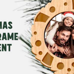 Intra απο ξύλο plywood 3mm-4mm πάχος - Χριστουγεννιάτικο στεφάνι. Στολίδι κορνίζας Δίασταση 20x25 cm INTRAFABR-81910096