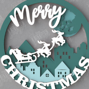 Intra απο ξύλο plywood 3mm-4mm πάχος - Χριστουγεννιάτικο στεφάνι | Διακόσμηση βεράντας | Αργία Δίασταση 15x15 cm INTRAFABR-109025644