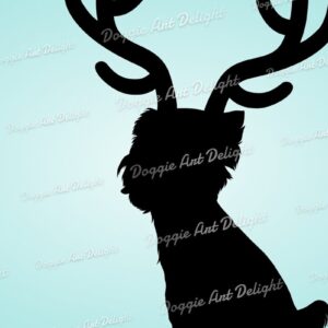 Intra απο ξύλο plywood 3mm-4mm πάχος - Christmas Yorkie Dog Reindeer  Png Δίασταση 15x15 cm INTRAFABR-82919871