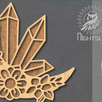 Intra απο ξύλο plywood 3mm-4mm πάχος - Διακόσμηση Chrystal Moon Cut Laser 3 Δίασταση 20x20 cm INTRAFABR-122555857 - Image 1