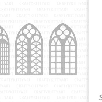 Intra απο ξύλο plywood 3mm-4mm πάχος - Πακέτο  γοτθικού παραθύρου Church Arch Δίασταση 30x20 cm INTRAFABR-121268491 - Image 4