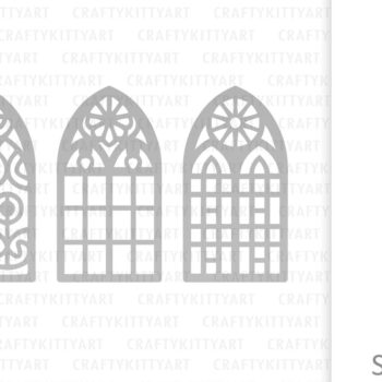 Intra απο ξύλο plywood 3mm-4mm πάχος - Πακέτο  γοτθικού παραθύρου Church Arch Δίασταση 30x20 cm INTRAFABR-121268491 - Image 5
