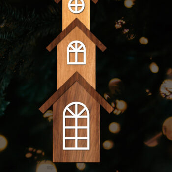 Intra απο ξύλο plywood 3mm-4mm πάχος - Πρότυπο κοπής με λέιζερ εκκλησίας, εκκλησία Woodcu Δίασταση 15x15 cm INTRAFABR-111225925 - Image 1