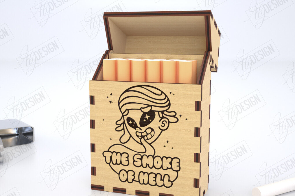 Intra απο ξύλο plywood 3mm-4mm πάχος - Κοπή Laser Box | Κουτί καπνού Δίασταση 20x20 cm INTRAFABR-120158960