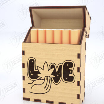 Intra απο ξύλο plywood 3mm-4mm πάχος - Κοπή Laser Box | Κουτί καπνού Δίασταση 20x20 cm INTRAFABR-120158955 - Image 1