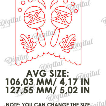 Intra απο ξύλο plywood 3mm-4mm πάχος - Cinco De Mayo Banner Laser Cut Δίασταση 30x20 cm INTRAFABR-118735271 - Image 2