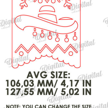 Intra απο ξύλο plywood 3mm-4mm πάχος - Cinco De Mayo Banner Laser Cut Δίασταση 30x20 cm INTRAFABR-118735102 - Image 2