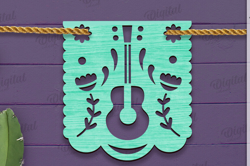 Intra απο ξύλο plywood 3mm-4mm πάχος - Cinco De Mayo Banner Laser Cut Δίασταση 30x20 cm INTRAFABR-118735107