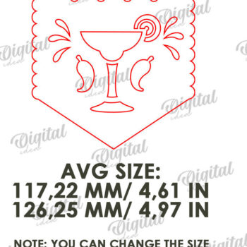 Intra απο ξύλο plywood 3mm-4mm πάχος - Cinco De Mayo Banner Laser Cut Δίασταση 30x20 cm INTRAFABR-118735167 - Image 2