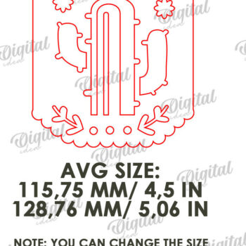 Intra απο ξύλο plywood 3mm-4mm πάχος - Cinco De Mayo Banner Laser Cut Δίασταση 30x20 cm INTRAFABR-118735192 - Image 2