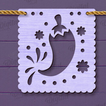 Intra απο ξύλο plywood 3mm-4mm πάχος - Cinco De Mayo Banner Laser Cut Δίασταση 30x20 cm INTRAFABR-118735203 - Image 1