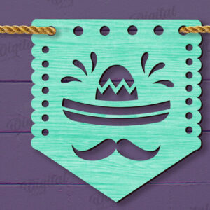 Intra απο ξύλο plywood 3mm-4mm πάχος - Cinco De Mayo Banner Laser Cut Δίασταση 30x20 cm INTRAFABR-118735256