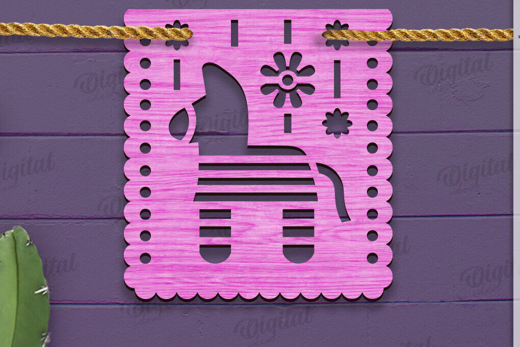 Intra απο ξύλο plywood 3mm-4mm πάχος - Cinco De Mayo Banner Laser Cut Δίασταση 30x20 cm INTRAFABR-118735088