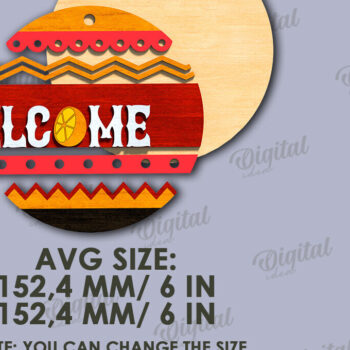 Intra απο ξύλο plywood 3mm-4mm πάχος - Cinco De Mayo Στρογγυλή πινακίδα κοπής με λέιζερ Δίασταση 30x20 cm INTRAFABR-119673890 - Image 2