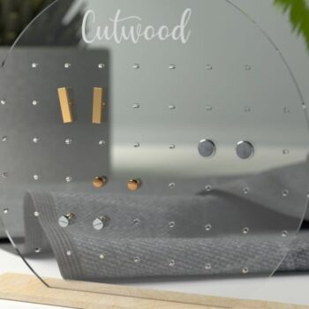 Intra απο ξύλο plywood 3mm-4mm πάχος - Οθόνη κυκλικού σκουλαρικιού Δίασταση 20x20 cm INTRAFABR-33684434 - Image 1