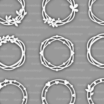 Intra απο ξύλο plywood 3mm-4mm πάχος - Κύκλος Πλαίσιο  Πακέτο , Πλαίσιο Φύλλων Δίασταση 20x25 cm INTRAFABR-32917775 - Image 2