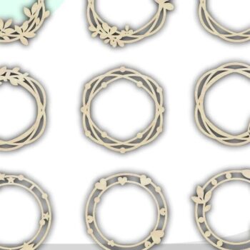 Intra απο ξύλο plywood 3mm-4mm πάχος - Κύκλος Πλαίσιο  Πακέτο , Πλαίσιο Φύλλων Δίασταση 20x25 cm INTRAFABR-32917775 - Image 4