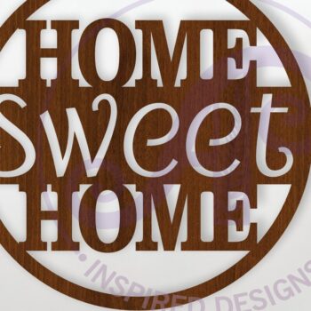 Intra απο ξύλο plywood 3mm-4mm πάχος - Κύκλος Σπίτι Γλυκό Σπίτι Τέχνης τοίχου Δίασταση 40x50 cm INTRAFABR-116958968 - Image 1