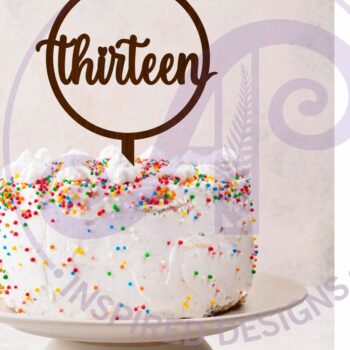 Intra απο ξύλο plywood 3mm-4mm πάχος - Circle Number Cake Topper  13 14 15 Δίασταση 30x20 cm INTRAFABR-120251604 - Image 3