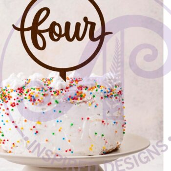 Intra απο ξύλο plywood 3mm-4mm πάχος - Circle Number Cake Topper  4 5 και 6 Δίασταση 30x20 cm INTRAFABR-120251537 - Image 3