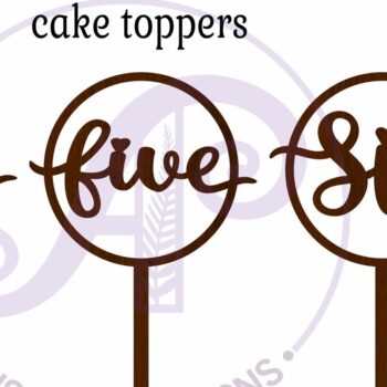 Intra απο ξύλο plywood 3mm-4mm πάχος - Circle Number Cake Topper  4 5 και 6 Δίασταση 30x20 cm INTRAFABR-120251537 - Image 4